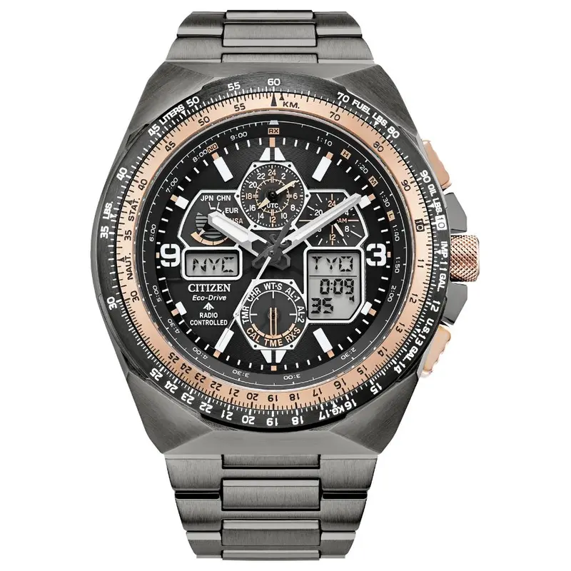 Citizen Promaster Skyhawk A-T Black Dial Stainless Steel Men's Watch Jy8146-54E 1