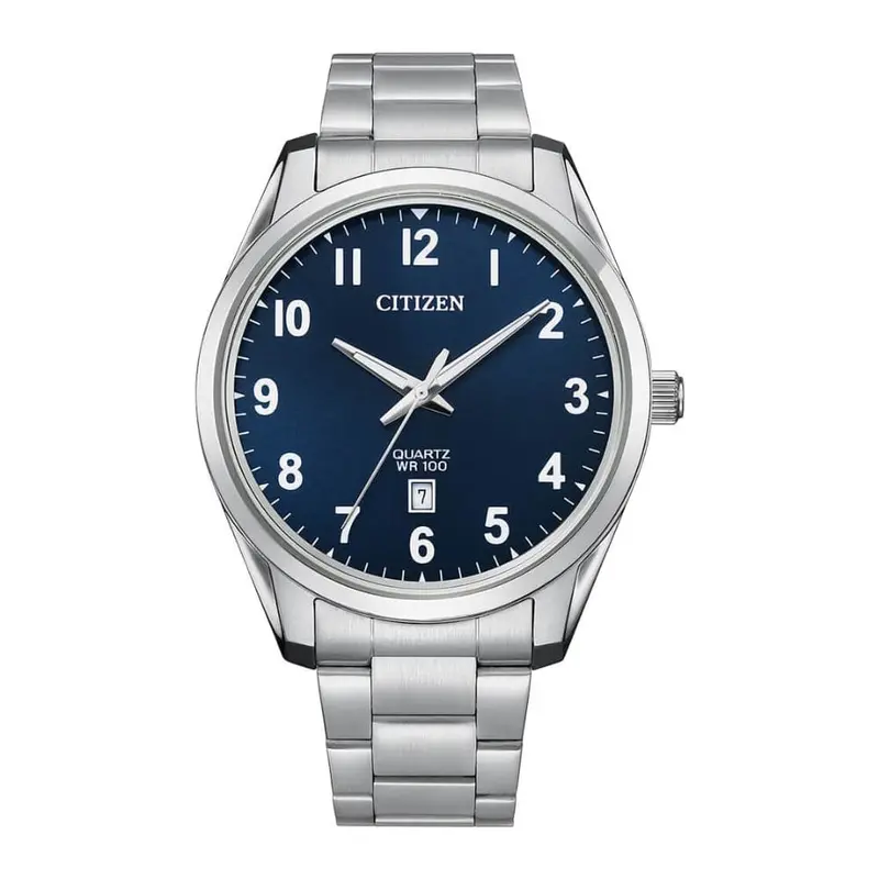 Citizen Quartz Analog Blue Dial Silver Stainless Steel Strap Men Watch Bi1031-51L 1