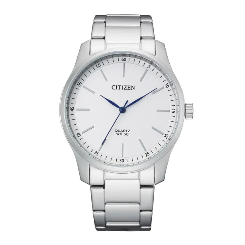 Citizen Quartz Analog White Dial Silver Stainless Steel Strap Men Watch Bh5000-59A 1