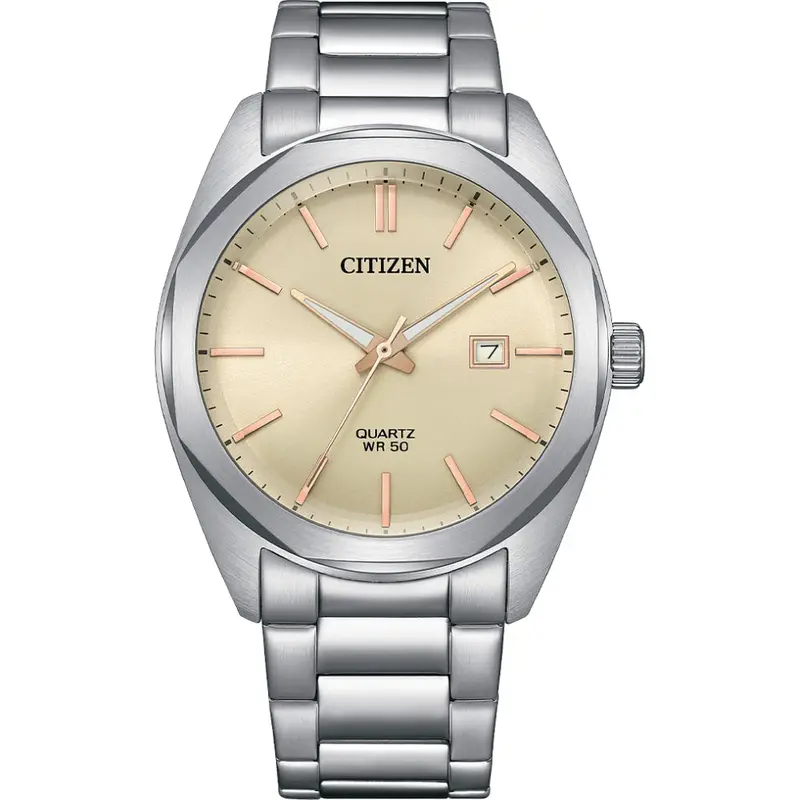 Citizen Quartz Stainless Steel Strap Men's Watch - Date Display |  Bi5110-54B 1