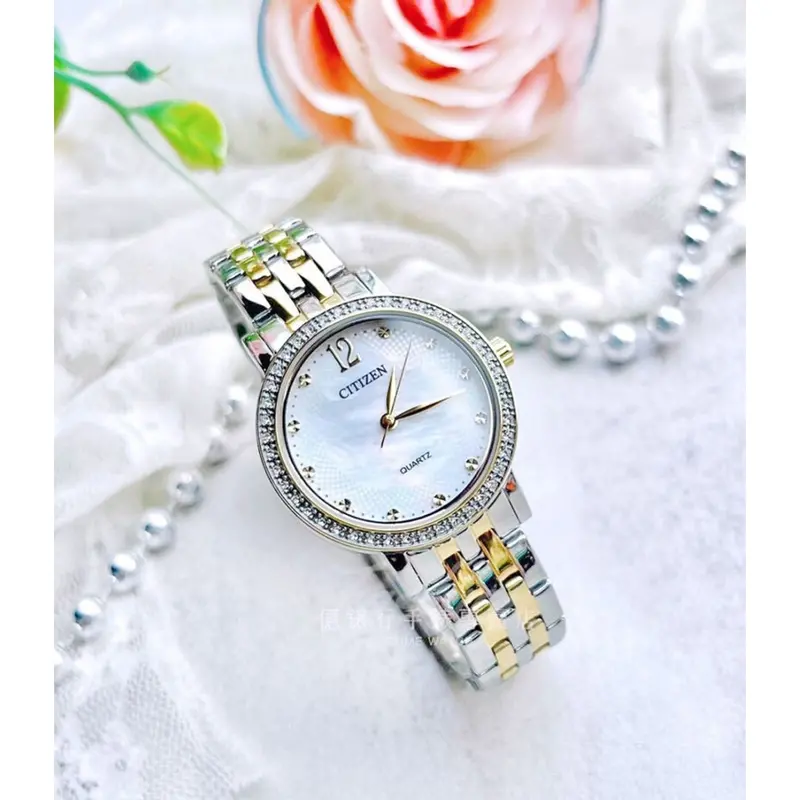 Citizen Quartz Two-Tone Stainless Steel Strap Women Watch El3104-54D 2
