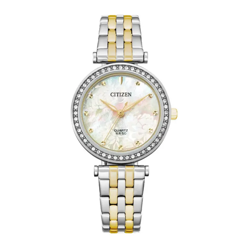 Citizen Quartz Two-Tone Stainless Steel Strap Women Watch Er0214-54D 1