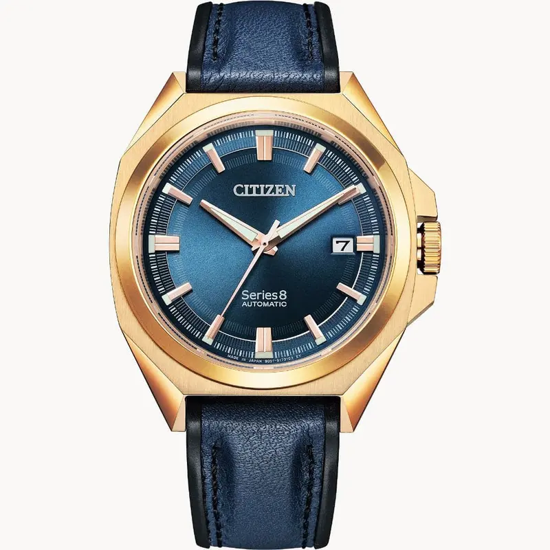 Citizen Series 8 Automatic Blue Dial Leather Strap Men Watch Nb6012-18L 1