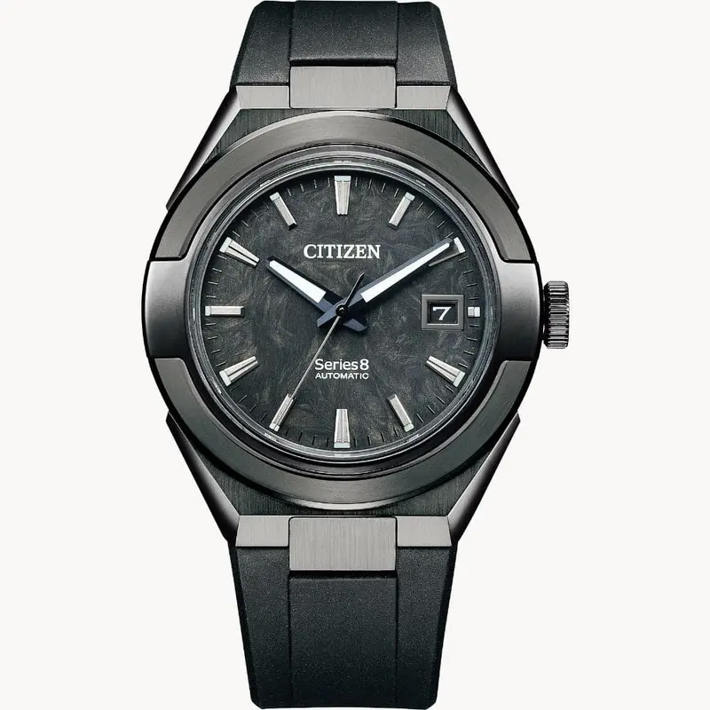 Citizen Series 8 Black Dial Polyurethane Strap Men Watch Na1025-10E 1