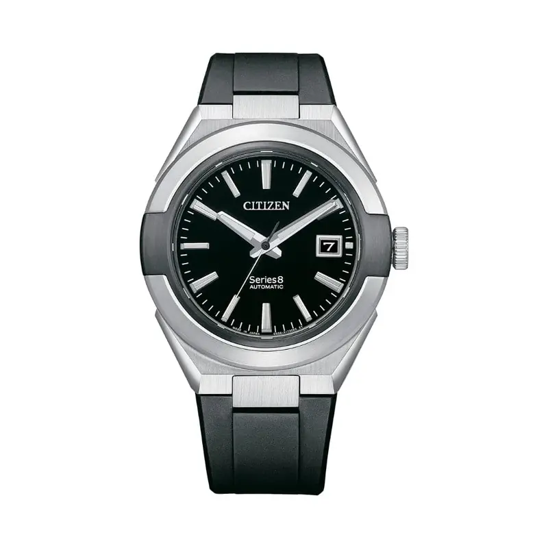Citizen Series 8 Black Dial & Synthetic Rubber Strap Men Watch Na1004-10E 1