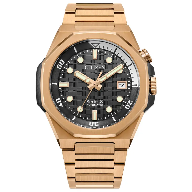 Citizen Series 8 Rose Gold Stainless Steel Strap Men Watch Nb6069-53H 1