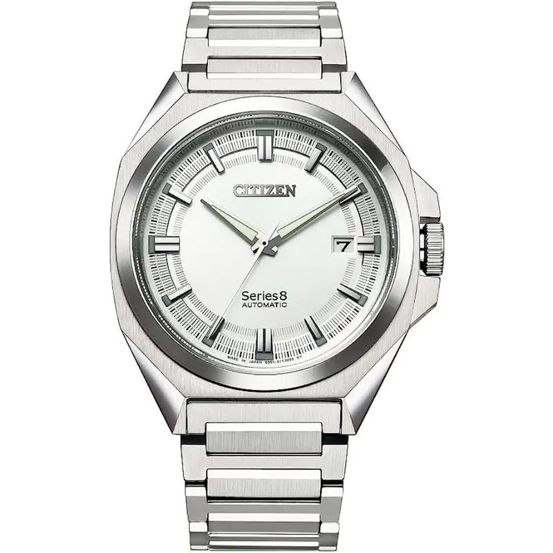 Citizen Series 8 White Dial Silver Stainless Steel Strap Men Watch Nb6010-81A 1