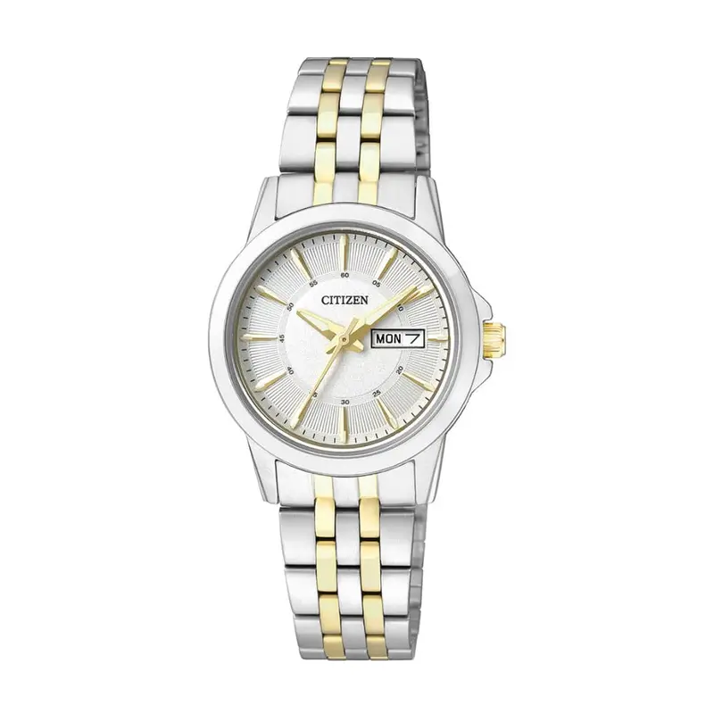Citizen Silver Dial Stainless Steel Women Watch Eq0608-55A 1