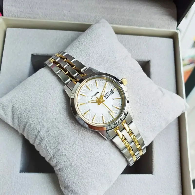 Citizen Silver Dial Stainless Steel Women Watch Eq0608-55A 2