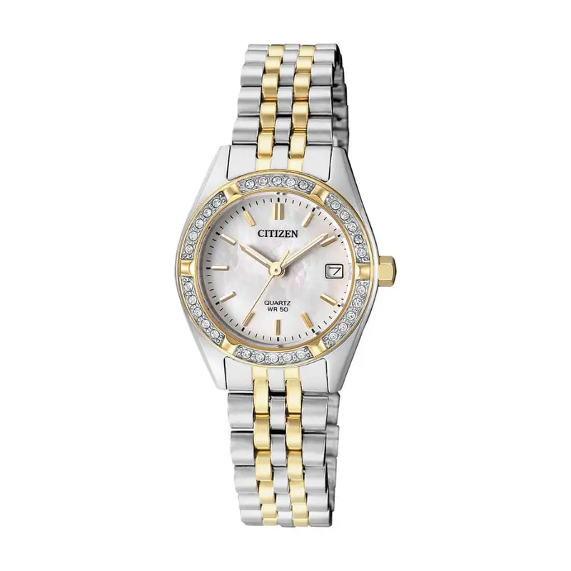 Citizen Silver Dial Two-Tone Stainless Steel Strap Women Watch Eu6064-54D 1