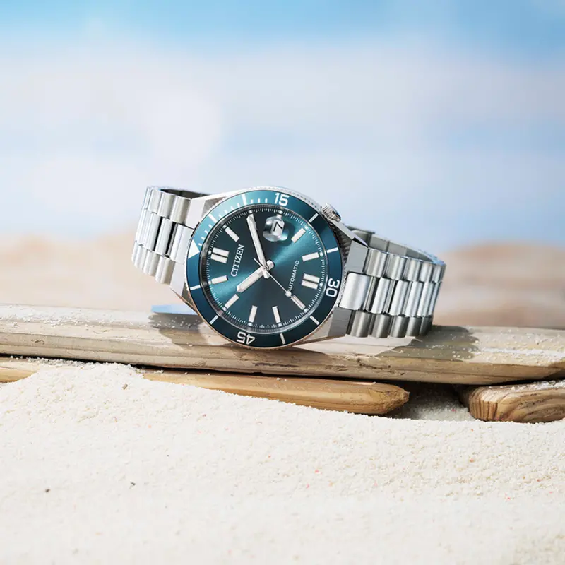 Citizen Tsuyosa Green Dial Stainless Steel Strap Men's Watch - Date Display | Nj0231-56L 2