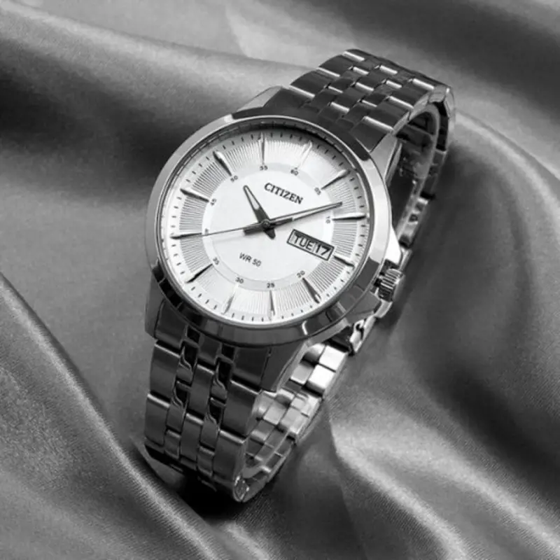 Citizen White Dial Silver Stainless Steel Strap Men Watch Bf2011-51A 1