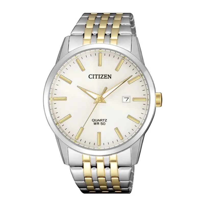 Citizen White Dial Two-Tone Stainless Steel Strap Men Watch Bi5006-81P 1