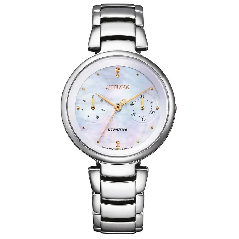 Citizen Women's Multi Dial Eco-Drive Watch With Stainless Steel Strap Fd1106-81D 1