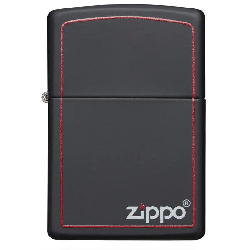 Classic Black And Red Zippo Lighter #218Zb 1