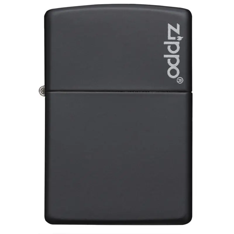 Classic Black Matte With Zippo Logo Lighter #218 1