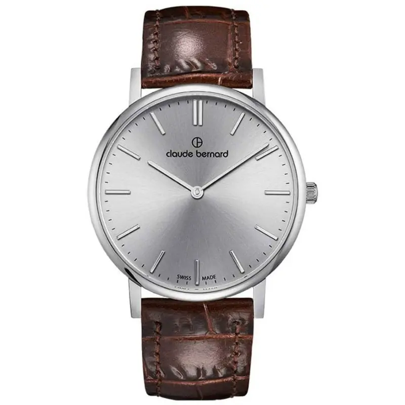 Claude Bernard Cb20219-3-Ain Brown Leather Men's Watch 1
