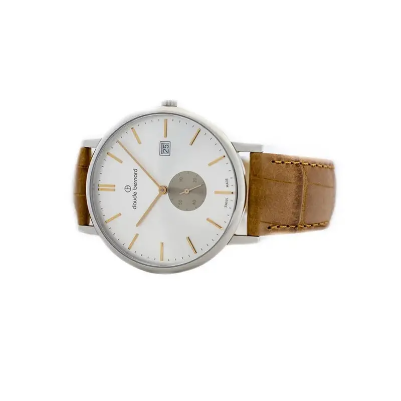 Claude Bernard Cb65004-3-Airg Brown Leather Men's Watch 2