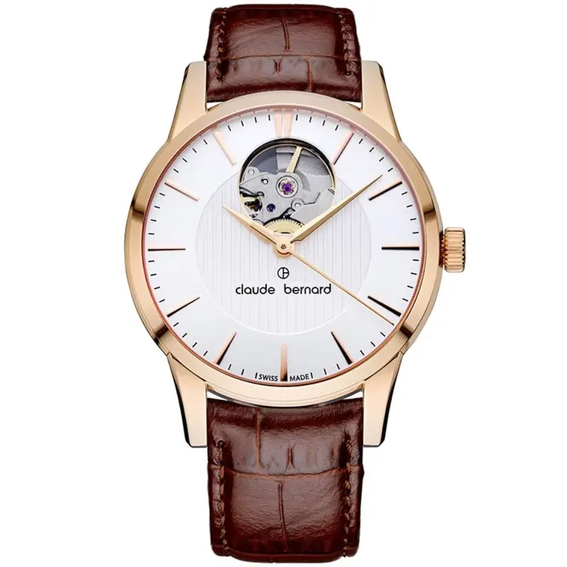 Claude Bernard Cb85018-37R-Air Brown Leather Men's Watch 1