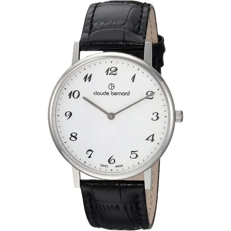 Claude Bernard Classic Cb20214-3-Bb Black Leather Men's Watch 1