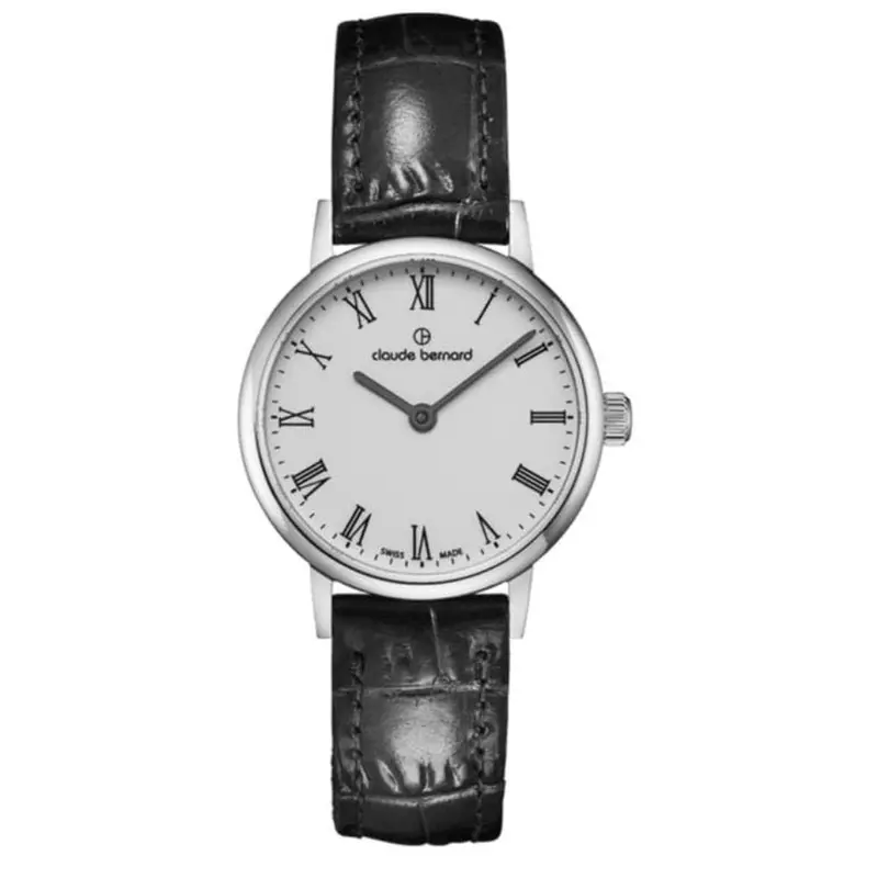 Claude Bernard Classic Cb20215-3-Br Black Leather Men's Watch 1