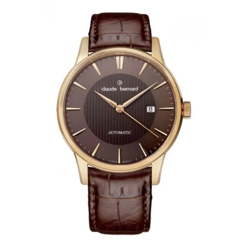 Claude Bernard Classic Cb80091-37R-Brir Brown Leather Men's Watch 1