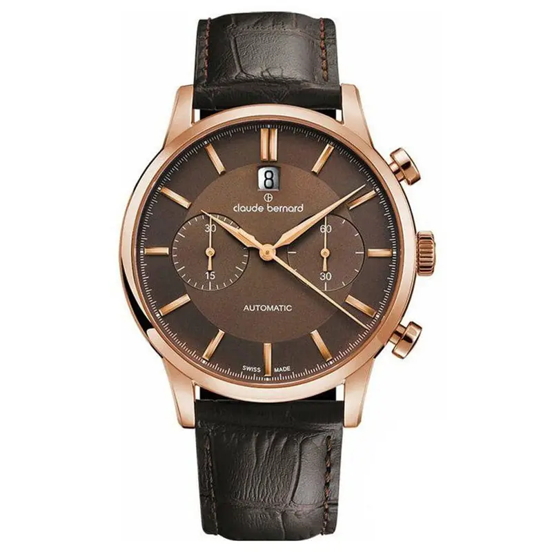 Claude Bernard Swiss Made Automatic Chronograph Cb08001-37R-Brir Men's Watch 1