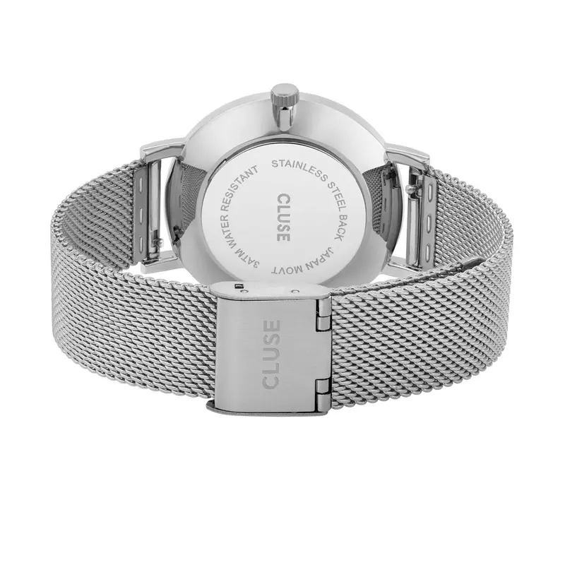 Cluse La Boheme Quartz Silver Stainless Steel Cl18301 Mesh Strap Ladies Watch 2
