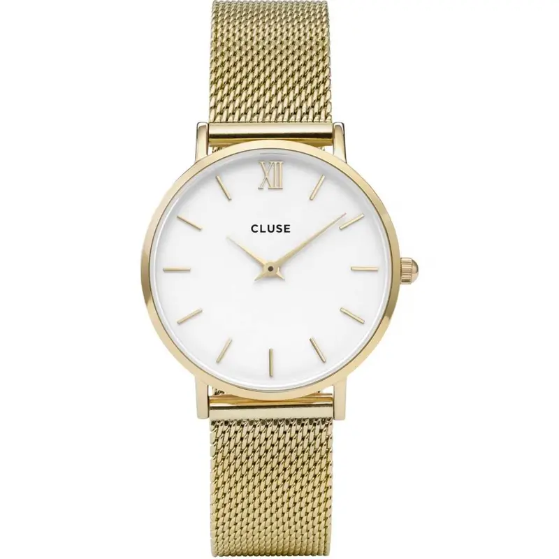 Cluse Minuit Quartz Gold Stainless Steel Cl30010 Mesh Strap Ladies Watch 1