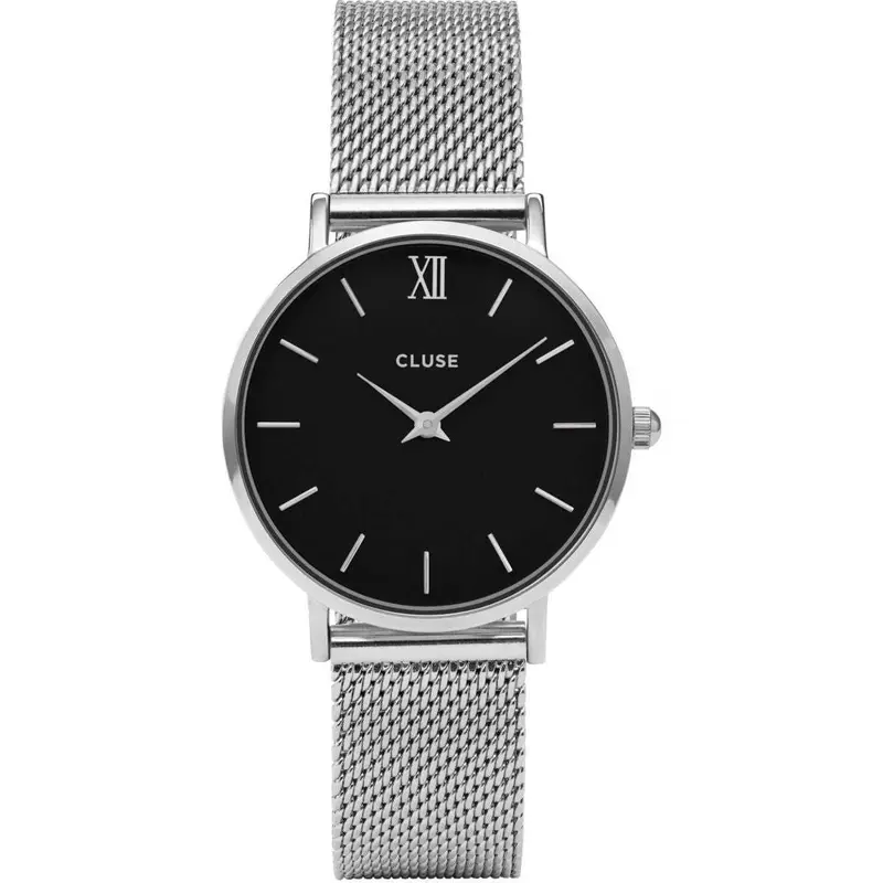 Cluse Minuit Quartz Silver Stainless Steel Cl30015 Mesh Strap Ladies Watch 1