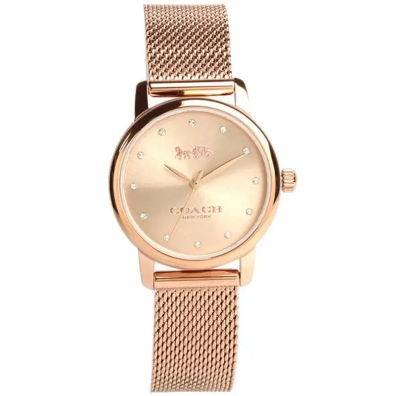 Coach 14503745 Rose Gold Mesh Strap Women's Watch 1