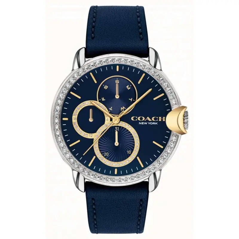 Coach Arden 14503734 Crystal Blue Leather Women's Watch 1
