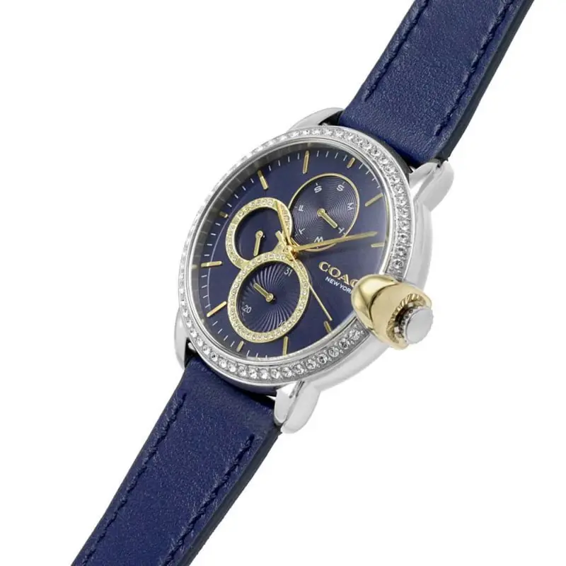 Coach Arden 14503734 Crystal Blue Leather Women's Watch 2