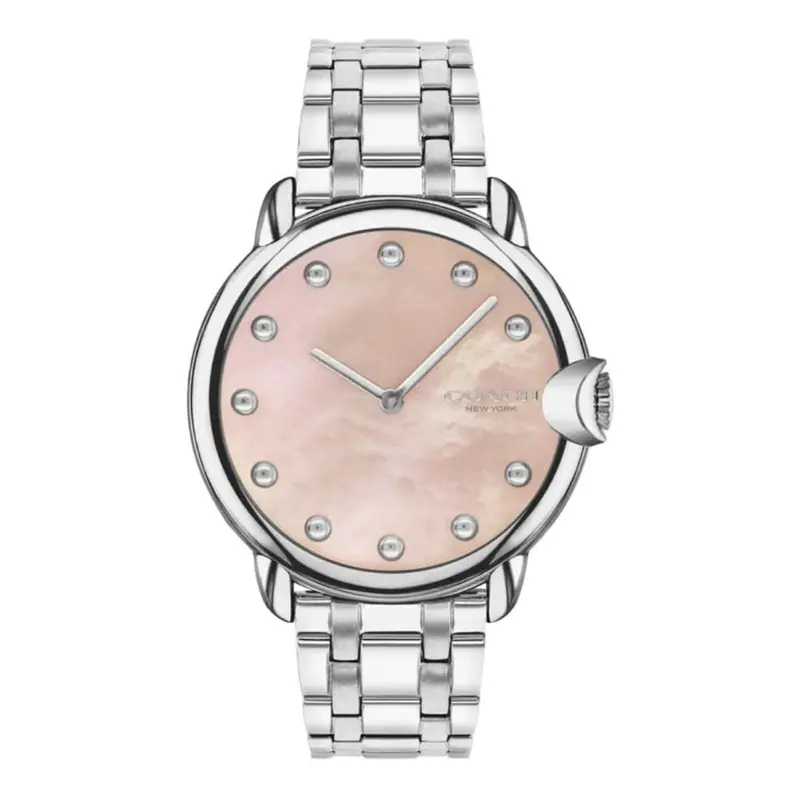 Coach Arden Pink Dial Silver Stainless Steel Strap Women Watch 14503986 1