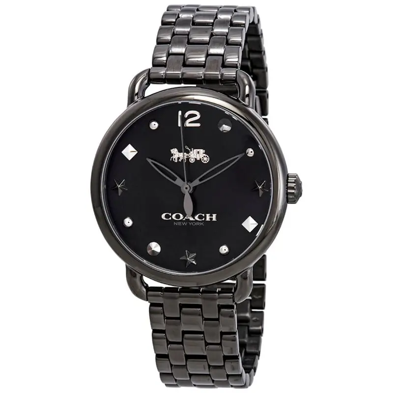 Coach Delancey Analog Quartz Black Stainless Steel 14502812 Women's Watch 1