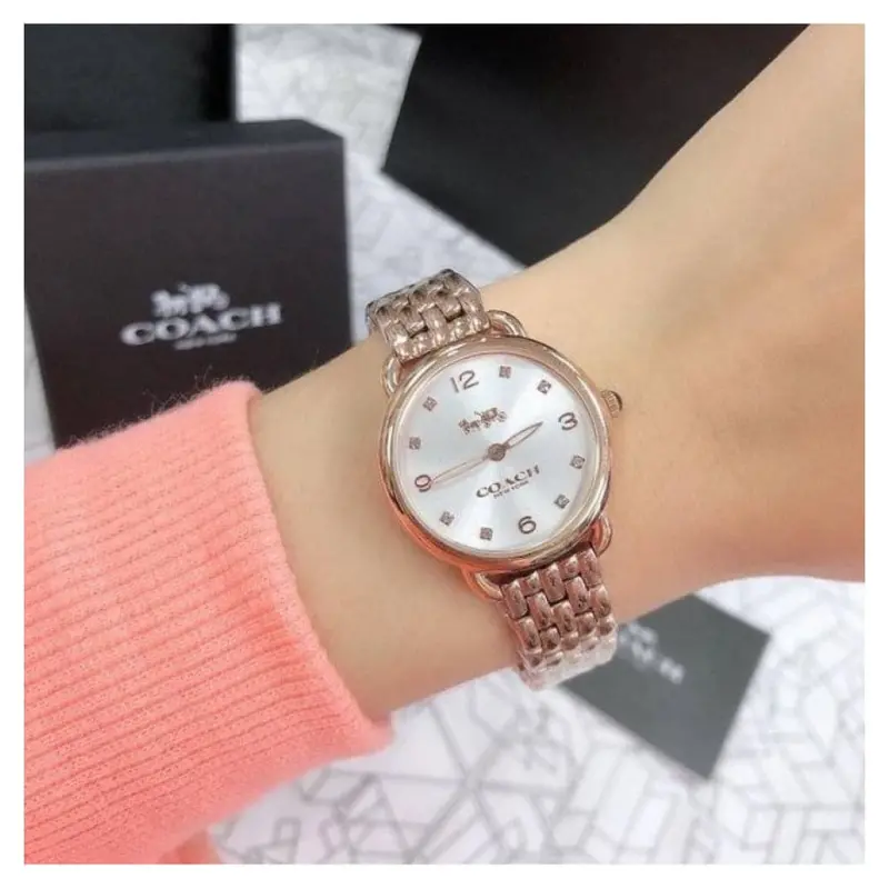Coach Delancey Analog Quartz Rose Gold Stainless Steel 14502783 Women's Watch 2