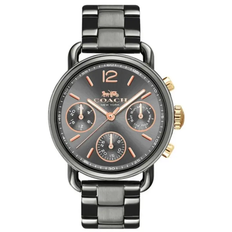 Coach Delancy Sport Chronograph Grey Stainless Steel 14502841 Women's Watch 1