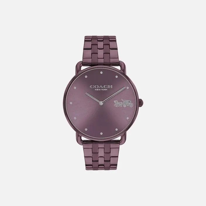 Coach Elliot 41Mm Purple Steel Bracelet Watch 14504298 1