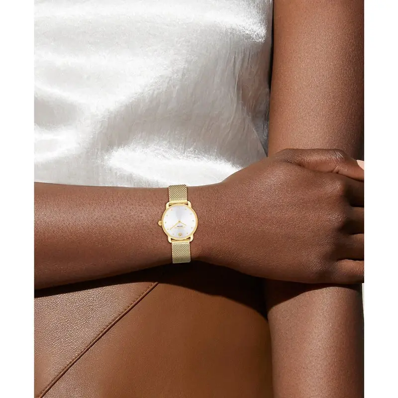 Coach Elliot Gold Steel Mesh Bracelet Watch 14504223 2