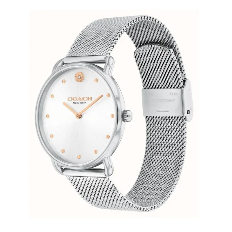 Coach Elliot Silver Steel Mesh Bracelet Watch 14504207 2