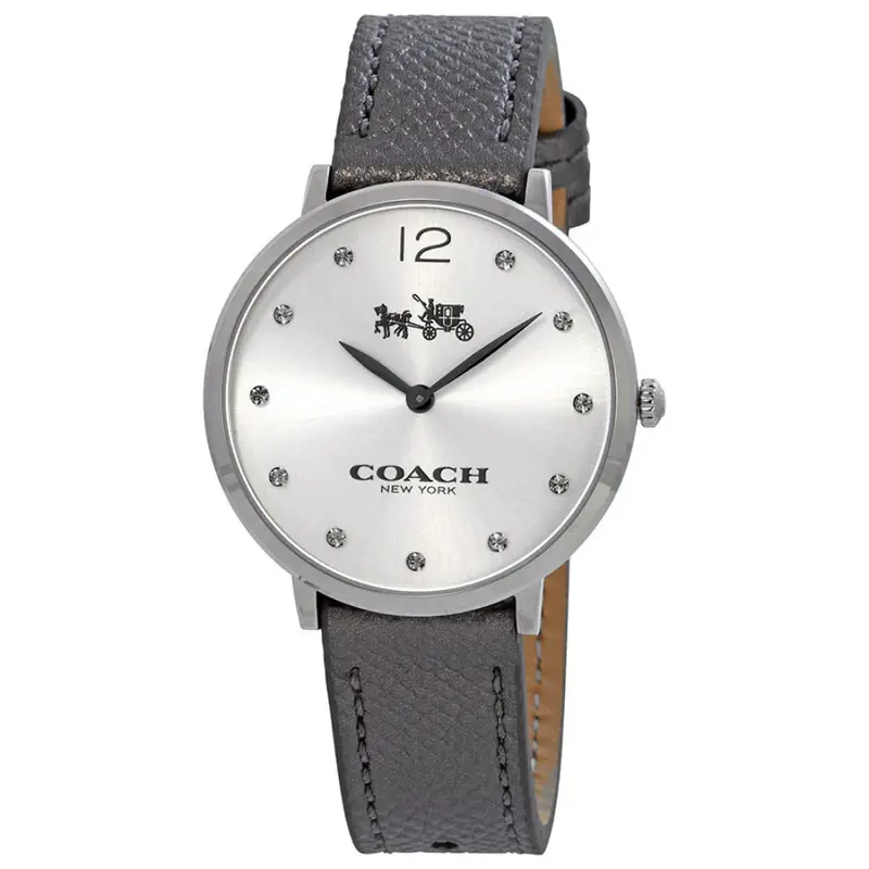Coach Grey Leather Strap Women Watch 14502686P 1