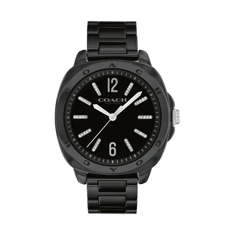 Coach Kitt Crystal Black Ceramic Bracelet Watch 14504412 1