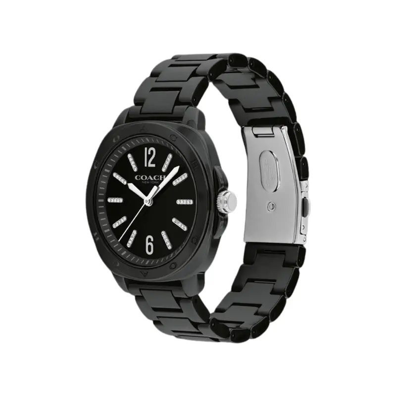 Coach Kitt Crystal Black Ceramic Bracelet Watch 14504412 2