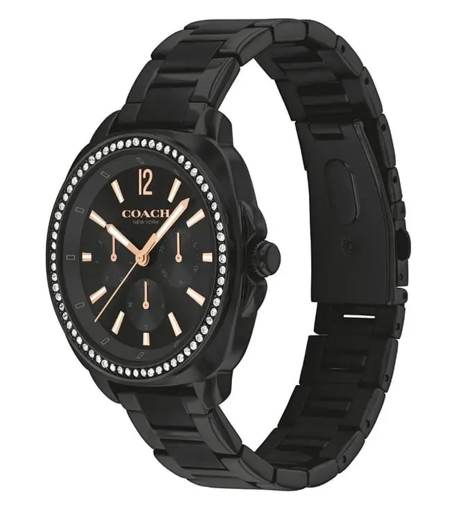 Coach Kitt Crystal Chronograph Black Steel Watch 14504396 2