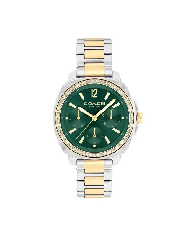 Coach Kitt Crystal Green Chronograph Two-Tone Watch 14504394 1