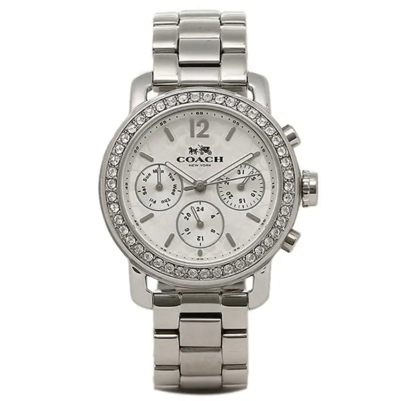 Coach Legacy Sport Chronograph Silver Stainless Steel 14502369 Women's Watch 1