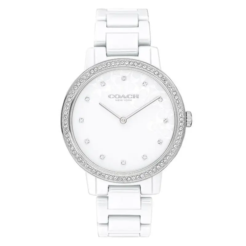 Coach New York Audrey White Ceramic Strap Women Watch 14503499 1