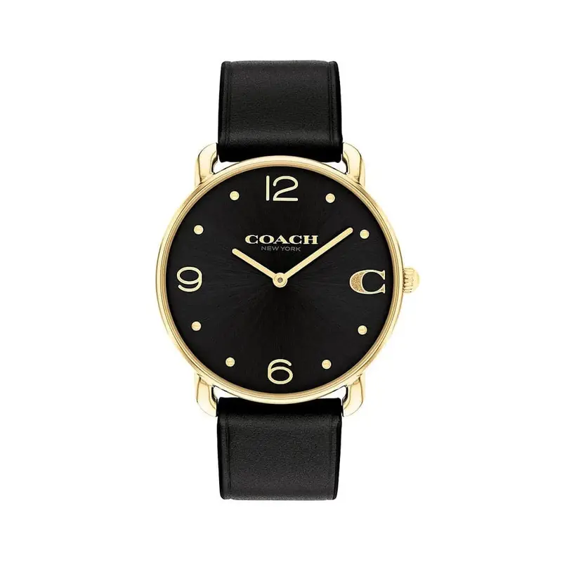 Coach New York Black Dial & Leather Strap Women Watch 14504245 1