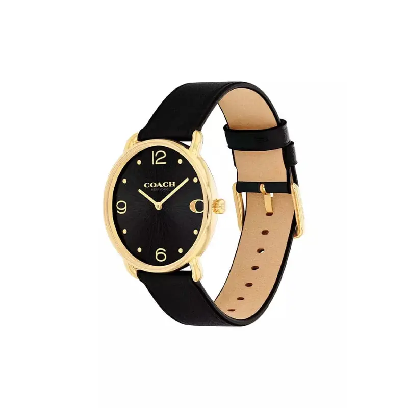 Coach New York Black Dial & Leather Strap Women Watch 14504245 2