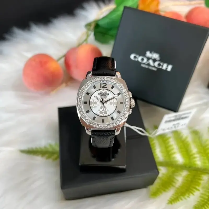 Coach New York Black Leather Strap Women Watch 14503152P 2